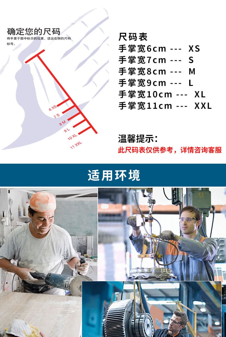 霍尼韦尔（Honeywell） 2100250CN PU涂层耐磨工作手套 (掌部PU涂层) 10副